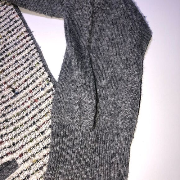 J. Crew Gray and White Crew Neck Sweater - Picture 6 of 7